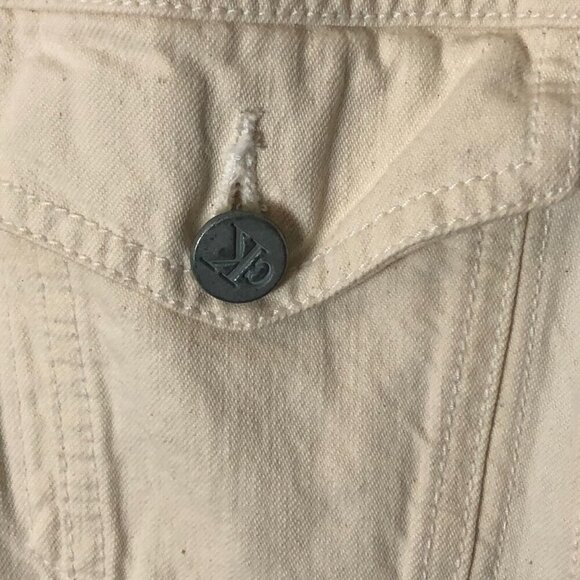 Vintage CK Calvin Klein Jeans Button Front Denim Mini Dress - Trucker Vibes - Picture 9 of 10